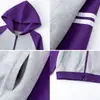 Uniformes de Béisbol con Sudadera Morada para Estudiantes de Secundaria y Primaria Uniformes Escolares para Niños y Niñas Traje Deportivo de Pantalón Gris Claro