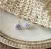 Aretes de Aguja de Plata con Flor Rosa Rosa de California para Mujer 2025 Nuevo Estilo Aretes Elegantes Diseño Nicho de Lujo Ligero