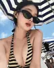 Biquíni Listrado Estilo Ins Novo 2026 Coreano Sexy para Fonte Termal, Praia, Férias Roupa de Banho Bikini Feminino