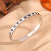 Pulsera de acero de titanio Roma jingle pulsera de acero inoxidable niñas moda de alto sentido pulsera de diamantes simple