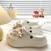 Estilo Fashionável e Doce FrescoClogs à Prova de Vento Suaves para Férias na Praia de Verão, Chinelos Fechados Eva Energéticos Jovens