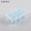 Forma de Silicone Quadrada de Seis Compartimentos Transfronteiriça com Tampa Criativa para Geladeira Doméstica, Caixa de Gelo para Sorvete