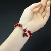 Pulsera de Cristal de Mineral Crudo Arena Cinabrio Círculo Único Unisex Simple Versátil Turquesa Jade Calabaza Cuenta Redonda Pulsera de Cinabrio