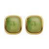Aretes de Moda Transfronteriza Europea y Americana de Acero de Titanio Chapado en Oro Aretes Cuadrados Simples y Versátiles Aretes Coloridos de Gota de Agua Difuminados Venta al por Mayor