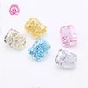 Diamante Rosa de Zircón Cortado en Hielo Facetado Rectangular Piedra Suelta Diamante Sintético Accesorio de Joyería Piedra Cortada en Hielo