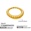 Anillo Abierto Geométrico Hueco de Acero Inoxidable Set, Diseño Compacto Estilo Francés, Anillo de Dedo Bestseller Transfronterizo, Estilo Minimalista Fresco
