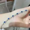 Novo bracelete de luxo S925 de prata com safiras naturais incrustadas, muitos Designs simples e elegantes, 3*5mm