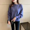 Suéter de Manga Murciélago Nuevo Estilo Japonés y Coreano Otoño e Invierno 2024 para Mujer, Holgado Estilo Perezoso, Camiseta Base de Punto en stock Venta al por mayor para Mujer