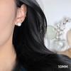 Aretes de Perla Rosa Sakura al Vapor Shijia con Cierre de Plata Esterlina 925 para Mujer Clips para Orejas Diseño de Nicho Aretes de Alta Gama