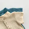 Roupa infantil estilo coreano verão fino tecido Zou gola alta macacão de peça única bebê algodão amigo da pele triângulo saco de fralda macacão de bebê