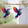 Pendientes acrílicos de pájaro colorido de primavera transfronterizos europeos y americanos, nuevos pendientes de moda retro de venta caliente 2024
