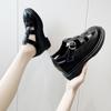 Verano 2025 Ropa de Abrigo Genuina de Cuero Calado Zapatos de Cocodrilo para Mujer Sandalias Mary Jane Elevadoras Baotou Zapatos de Tacón Grueso para Mujer