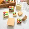 Accesorios de resina de frijoles de chocolate de caramelo de dibujos animados 3D, accesorios para el cabello DIY con pegamento de crema, colgantes para teléfono, hebillas de zapatos, venta al por mayor de accesorios pequeños