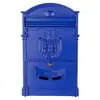 Caixa de Correio de Parede Estilo Europeu com Fechadura e Chave, Caixa de Correio Vintage Criativa à Prova de Chuva para Vilas