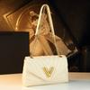 2026 Nuevo Bolso de Hombro Versátil para Mujer, Piel Genuina, Cadena Acolchada Estilo Chanel, Bolso Cruzado de Hombro Moderno y Elegante