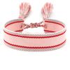 Pulseira de franja tecida à mão nova europeia e americana moda pulseira de pulso simples lisa LOGO bordado