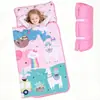 Esterilla de siesta para bebé con estampado de dibujos animados de perro Corgi piloto personalizado, saco de dormir de viaje anti-patadas para bebé