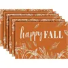 Amazon Halloween Acción de Gracias Manteles Individuales Calabaza Hoja de Arce Manteles Individuales Pavo Otoño Decoración de Mesa Manteles Individuales Resistentes al Calor