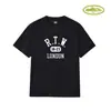 Marca Americana da Moda Corteiz Estampa de Navio de Cruzeiro Alcatraz Camiseta Casual Esportiva Solta de Manga Curta para Casal
