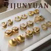 Moda Europeia e Americana Simples e Requintado Ouro Escovado Fosco Brincos Luxo Acessível Alto Padrão Elegante Versátil Outono e Inverno Brincos para Mulheres