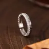 Anillo de Plata S925 Chapado en Oro K con Circonita Brillante para Mujer, Diseño Abierto, Lujo Ligero, Diseño de Nicho, Anillo de Nuevo Producto