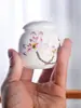 Miniatura Cerámica Pequeño Recipiente para Té Portátil Sellado Tarro de Almacenamiento para Polvo de Incienso y Ungüento, Caja de Empaque Vacía para Té Verde, Universal