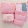 Bolsa de armazenamento de seis peças bagagem roupas sapatos bolsa secundária de organização bolsa de armazenamento multifuncional de viagem atacado