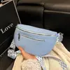 Bolsa de Peito para Moda Transfronteiriça para Mulheres Nova Cor Sólida Bolsa Transversal de Ombro Único Alça Larga Simples Casual Versátil Bolsa de Cintura para Celular Bolsa de Peito
