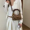 Bolso bandolera para mujer, forma de nube, nicho, moda para ir al trabajo, estilo coreano, nuevo bolso de mano de lunares, diseño plisado, versátil 2026