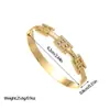 Europa y Estados Unidos pulsera de acero de titanio para casting transfronterizo chapada en oro de 18 quilates microincrustada alta gama joyería de estilo frío pulsera de acero inoxidable