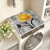 Funda de Mesa de Noche Floral Tridimensional para el Hogar, Funda para Lavadora, Paño de Cubierta Antideslizante Absorbente de Agua de Tierra de Diatomeas, Tapete a Prueba de Polvo
