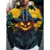 Jaqueta corta-vento com capuz estampada de Halloween, novo top, dropshipping independente da AliExpress
