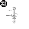 Tachuelas para Cejas de Aleación de Titanio F136 Tachuelas para Cejas Abeja Mariposa Huella de Gatito Tachuelas Cocleares Tachuelas para Cejas G23 Amazon