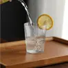 Vaso de Vidrio para Agua con Rayas Verticales Vaso para Leche y Jugo con Rayas Verticales Copa de Té Pequeña para Bar y Hogar Copa de Vino de Alto Borosilicato