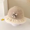 Gorros Infantiles para Otoño e Invierno, Gorros de Pescador de Felpa para Bebés, Gorros de Princesa Lindos y Adorables, Sombreros de Cubo Cálidos para Niñas y Niños Pequeños