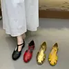 Sandalias de Cuña Doradas Chuyuji de 4 cm de Suela Gruesa para Aumentar la Altura Verano 2026 Nuevas Sandalias Romanas Cerradas para Mujer