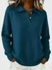 Suéter holgado de punto para otoño e invierno con cuello vuelto, camiseta de punto informal versátil con cuello en V, moda femenina transfronteriza europea y americana de Amazon
