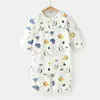 Roupas para Recém-Nascidos, Macacões de Bebê, Macacões para Venda por Atacado de Primavera e Verão, Roupas Finas com Ar Condicionado, Pijamas de Bebê de Manga Longa, Algodão