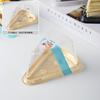 Caja para pastel de mousse triangular estilo japonés anti-vaho de 8 pulgadas durian matcha arcoíris caja de corte multicapa