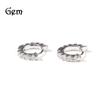 Nuevos pendientes de metal Gu Meng que combinan con todo, estilo nicho, sencillos, de cobre, con circonitas redondas y diamantes, pendientes de hip-hop a la moda.
