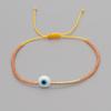 Ins Nicho Estilo Étnico Europeu e Americano Vidro Olhos Azuis da Sorte Miçangas Trançadas Miçangas de Arroz Miiyuki Pulseira Pequena para Mulheres