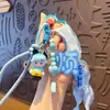 Llavero Colgante de Muñeca Llorona Linda Hecha a Mano DIY Decoración de Bolso Cadena de Teléfono con Cuentas Muñeca Accesorio
