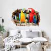 Fanxi produto furo adesivo de parede papagaio amor criativo decoração de casa adesivo de parede de fundo FX64022