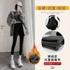 Calça feminina de tubarão, forrada com fleece e espessa para aquecimento, calça preta justa de outono, leggings de yoga, calça de base estilo Barbie, adequada para usar ao ar livre no outono e inverno.