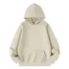 Nueva sudadera con capucha pesada de otoño e invierno para hombre, sudadera con capucha de color liso de corte holgado, sudadera casual estilo coreano para pareja