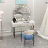 Penteadeira de Maquiagem de Estúdio Fotográfico de Luxo Leve com Luz Profissional Mesa de Maquiagem para Fotografia de Casamento Salão de Beleza Estúdio Maquiador