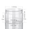 Botella Transparente de Boca Ancha de 120 ml Botella para Crema de Mascotas con Tapa de Aluminio Dorada Botella de Plástico Botella Vacía para Mascarilla Botella Dosificadora Cosmética