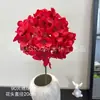 Planta de flor de simulación roja flor escena de boda al aire libre diseño decoración de interiores auditorio fábrica de flores artificiales venta al por mayor