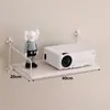 Soporte para Proyector de Casa Sin Taladro Estante de Almacenamiento para Montar en la Pared junto a la Cama Estante de Almacenamiento para la Pared de la Sala Estante Colgante Bandeja Colgador