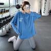 Roupas femininas largas plus size para primavera e outono, roupas fitness para ioga, top de secagem rápida, roupas para corrida, emagrecimento, camiseta esportiva de manga comprida